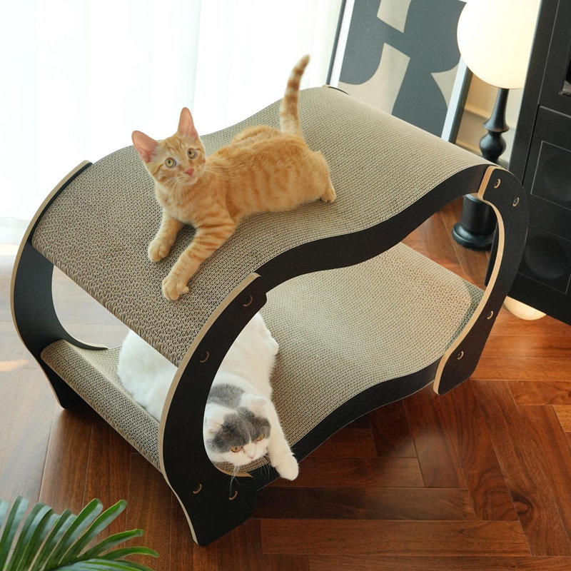 バステトみたいな ガーネット キャット トレー Tucker Murphy Pet™ Fairela - Double Curved Cardboard Cat